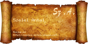 Szelei Antal névjegykártya